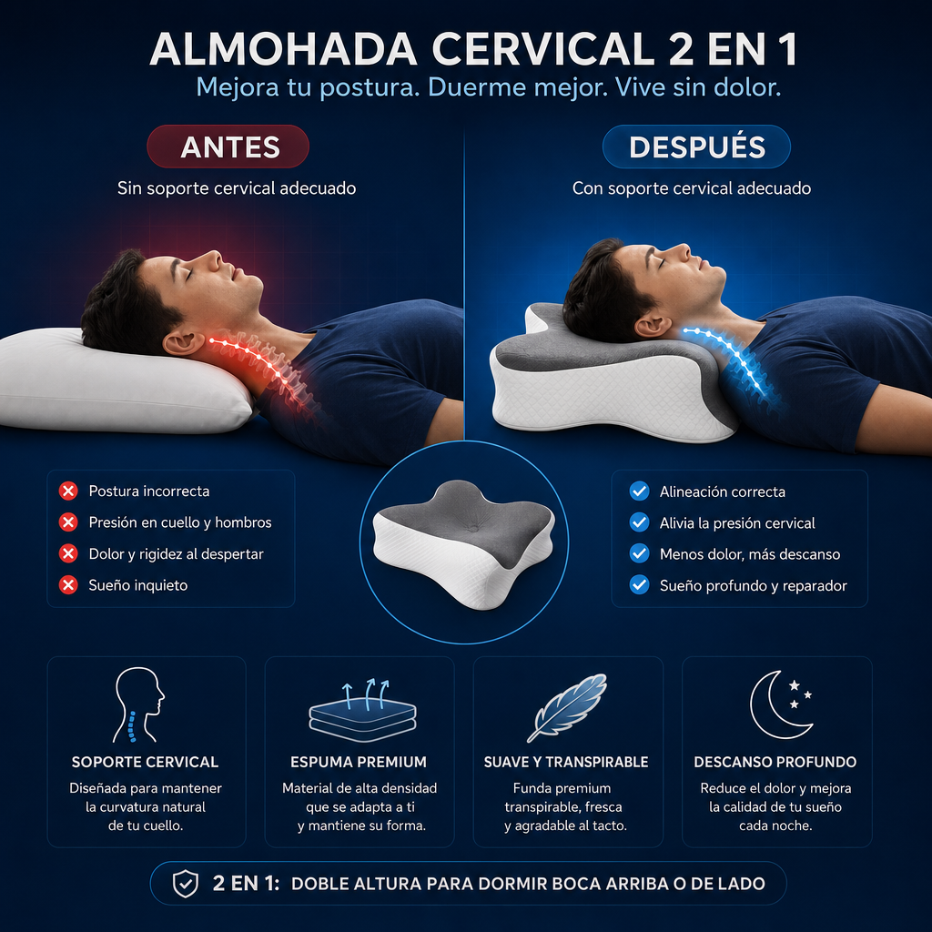 Almohada Cervical Anatómica