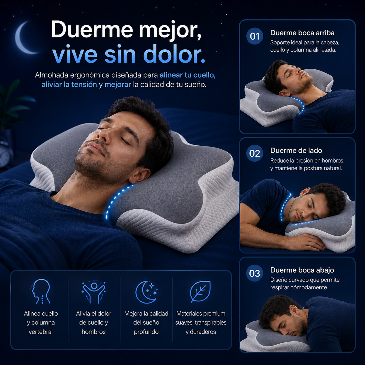 Almohada Cervical Anatómica